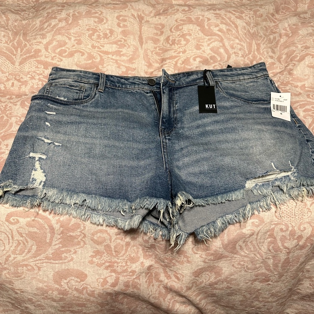 Kut from the Kloth High Rise Jane Short Women's Blue Denim Shorts